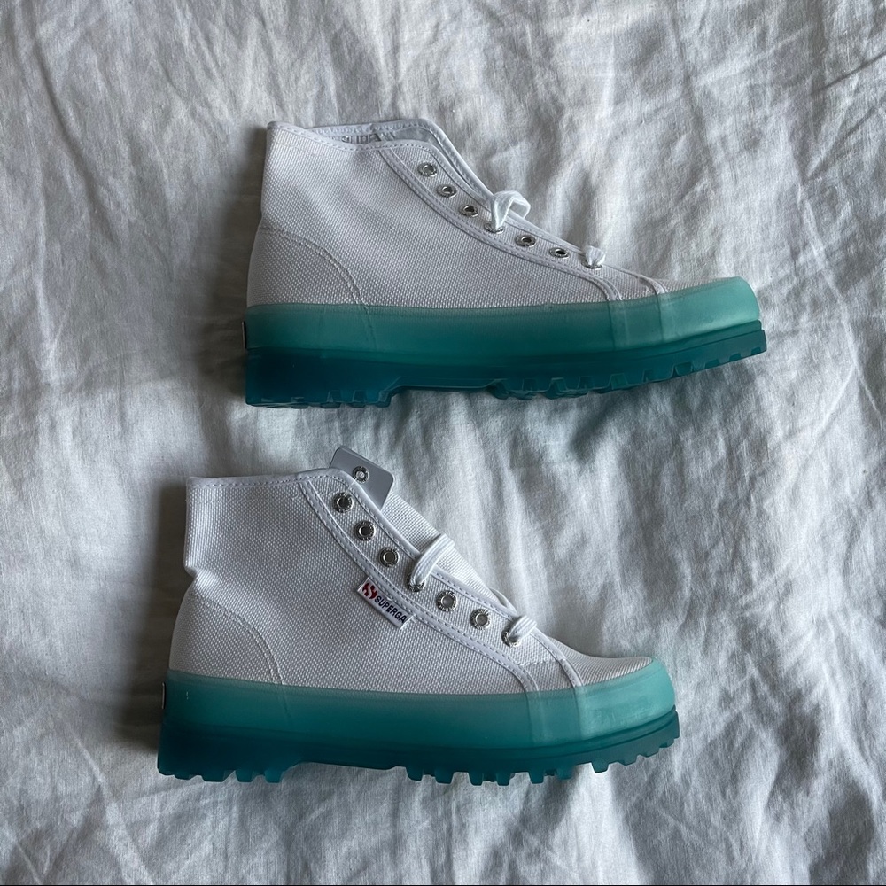 SUPERGA | blue sole high tops